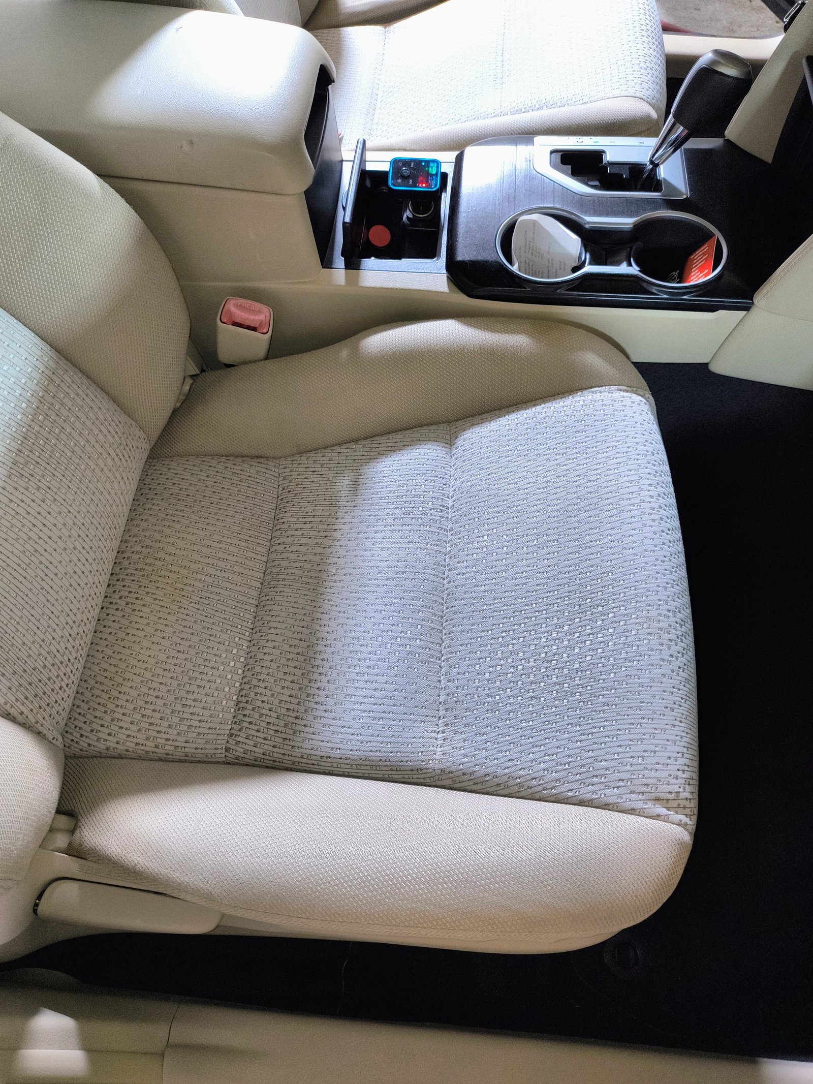 Toyota Camry interior after cleaning