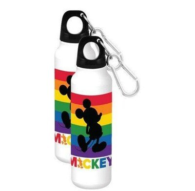 Pride Mickey Mouse White Rainbow Water Bottle – Stainless Steel by Jerry Leigh